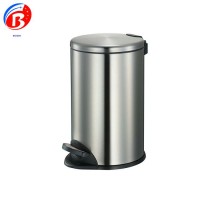 Brushed Amazon Black Round Pedal Living Room Bin Waste