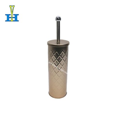 Top Style Stainless Steel Embossing Rhombus Household Hotel Toilet Brush Bathroom With Holder